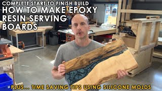 How To Make Epoxy Resin Cutting Boards  DIY River Resin Charcuterie Boards  Big Time Saving Molds [upl. by Atinal]