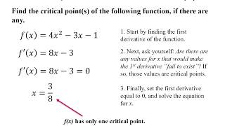 Finding Critical Points [upl. by Yanad668]