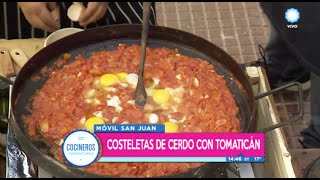 Costeletas de cerdo marinadas con tomaticán [upl. by Lattie401]