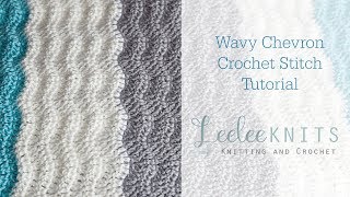 Wavy Chevron Crochet Stitch Tutorial [upl. by Minda]