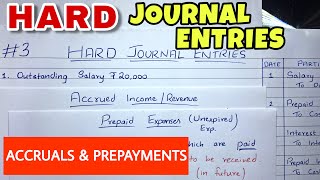 HARD Journal Entries by Saheb Academy  Class 11  BCOM  CA Foundation [upl. by Euginomod]