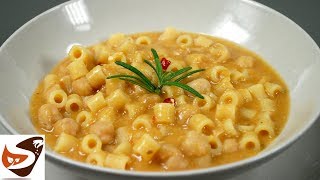 Pasta e ceci facile gustosa e salutare – Primi piatti [upl. by Ardnac566]