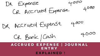 How to Record Accrued Expenses  Journal Entry  What is an Accrued Expense [upl. by Annuahsal]