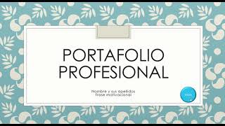 Portafolio Profesional en PowerPoint por enlaces [upl. by Salmon532]