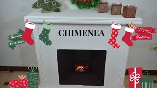 Chimenea de cartón Serie navideña Tutorial cinco [upl. by Amesari]