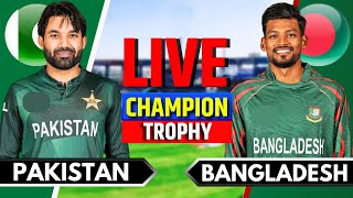 Pakistan vs Bangladesh Match 9  Live Cricket Match Today  PAK vs BAN  Champions Trophy  Preview [upl. by Relyuhcs684]