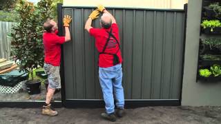 How To Install Colorbond Fence Panels  DIY At Bunnings [upl. by Asimaj809]