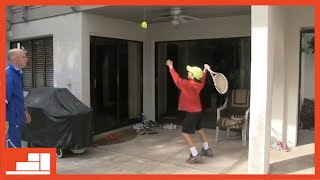 7 How to Practice Tennis at Home  Ball on a String [upl. by Leirda]