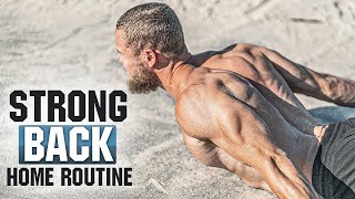 NO GYM FULL BACK WORKOUT AT HOME  NO EQUIPMENT NEEDED [upl. by Ardin291]