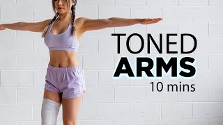 10 Mins Toned Arms Workout  No Equipment [upl. by Neral]