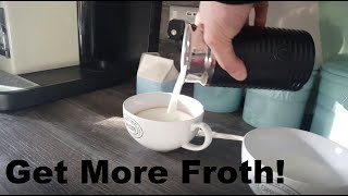 How to Get More Froth from Your Nespresso Coffee Aeroccino  Nespresso tips and help [upl. by Affer37]