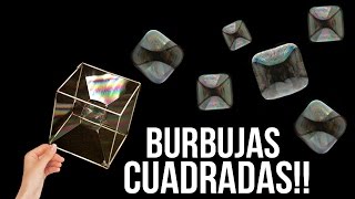 HAZ BURBUJAS CUADRADAS EXPERIMENTOS CASEROS INCREIBLES  Tutoriales Belen [upl. by Icyac]