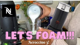 How To Foam Milk With Aeroccino 3 Make Coffee With Foam Tips amp Tricks  Easy Foamed Latte Recipe [upl. by Elorac]