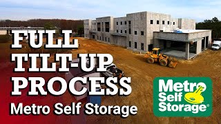 TiltUp Construction Metro Storage  Full Process [upl. by Suicul]