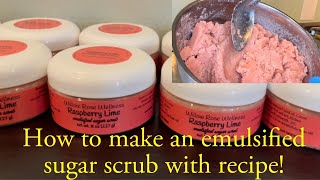 How I make Emulsified Sugar Scrub with recipe [upl. by Eeznyl]