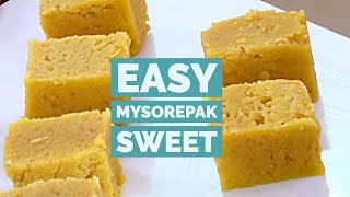 Mysorepak  easy homemade mysore pak recipe [upl. by Eelasor]