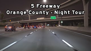 Interstate 5 Orange County Night Video  LA Freeways  20200306 [upl. by Eilyac703]