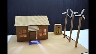 How To Make A Wind Turbine  Wind Turbine School Project [upl. by Suidaht]