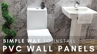 SIMPLE WAY To Install PVC Wall Panels [upl. by Aschim]