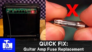 Quick Fix Guitar Amp Fuse Replacement [upl. by Ewnihc399]