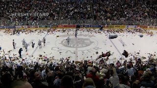 Hershey Bears collect 34798 toys to set new Teddy Bear Toss record [upl. by Church134]