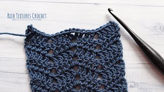 Peephole Chevron Stitch  How to Crochet [upl. by Arden965]