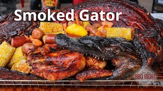 Smoked Gator  Whole Smoked Alligator Recipe [upl. by Egoreg]