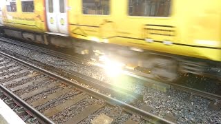 Merseyrail 507 009 making arcs at Birkdale station [upl. by Edlihtam370]