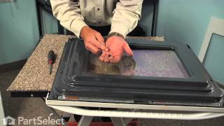 Range Repair  Replacing the Inner Oven Door Glass Whirlpool Part  8053948 [upl. by Dehsar]