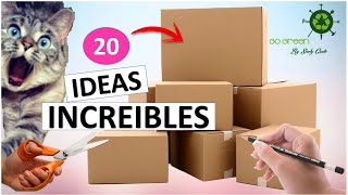 20 Manualidades FÁCILES Y RÁPIDAS con cajas de cartón RECICLAJE [upl. by Eruot]