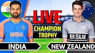 India vs New Zealand Match 12  Live Cricket Match Today  IND vs NZ  Champions Trophy Last 40 Ov [upl. by Hyacinthie]