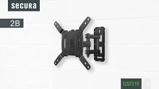 Secura QSF210 Full Motion Wall Mount Installation Video [upl. by Adnawuj]