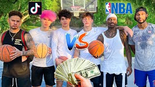 TikTokers vs Professional Basketball Players 10000 Challenge [upl. by Ahseyt]