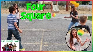 FOUR SQUARE  PLAYGROUND WARS  That YouTub3 Family [upl. by Aimahc]