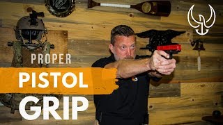 Proper Pistol Grip  Navy SEAL Teaches How to Grip a Pistol [upl. by Ruel620]