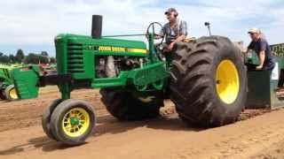 Two Unique John Deere Tractors Pullin Hard [upl. by Mosenthal]