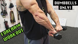 Intense 5 Minute Dumbbell Forearm Workout 2 [upl. by Nihahs700]