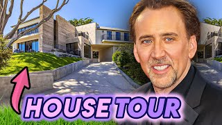 Nicolas Cage  House Tour  His Insane Multimillion Mansions Castles amp Bahamas Island [upl. by Thais366]