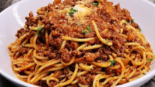 Super Easy Spaghetti and Meat Sauce Recipe  Meat Sauce Recipe [upl. by Medardas]