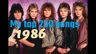 My top 250 of 1986 songs [upl. by Bensky]