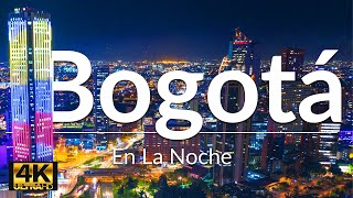 Bogotá En La Noche  Bogota Colombia Drone 4K  Torre Colpatria [upl. by Nitsid]