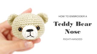 Embroidering teddy nose righthanded  Kristi Tullus [upl. by Abbey]