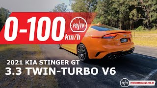 2021 Kia Stinger GT 0100kmh amp engine sound [upl. by Hanonew]